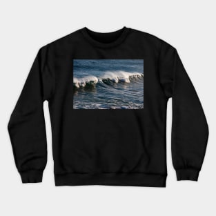 White horses and spray Crewneck Sweatshirt